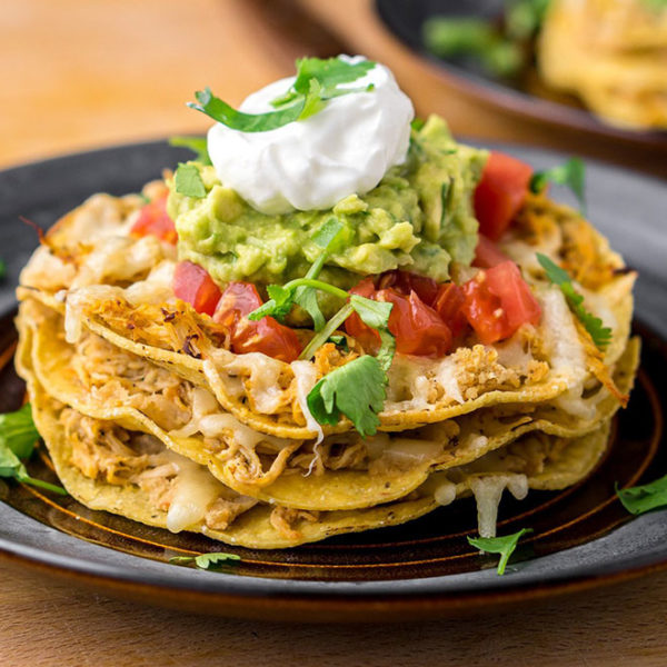 Tortos de maíz caseros con guacamole